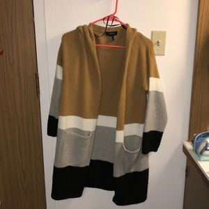 Striped cardigan sweater